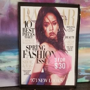 Rihanna Front Page Black Bazaar Purse